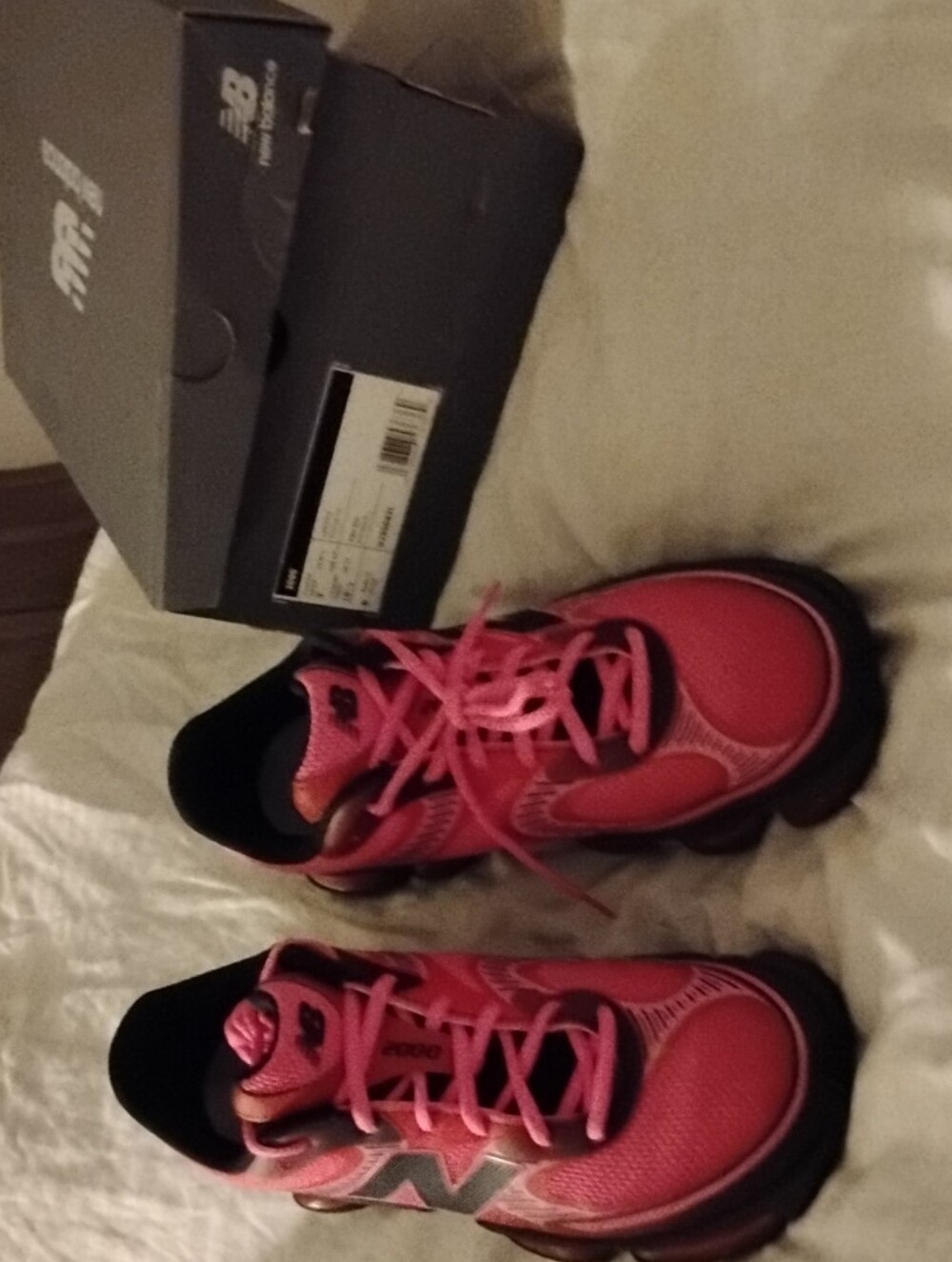 New Balance Women's Hot Pink and Black Sneakers
